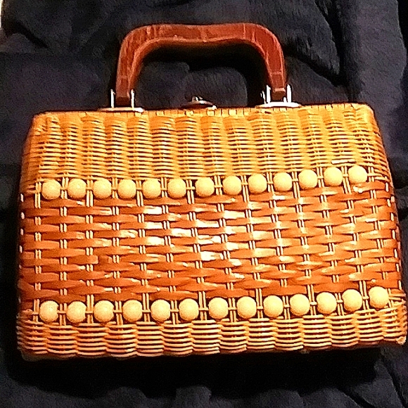Bags | Vintage Rattan Purse | Poshmark